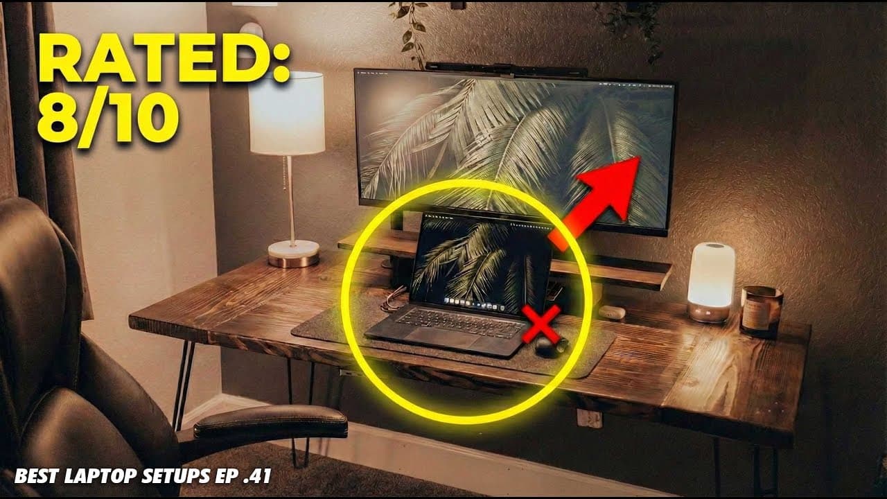 Fixing Your Laptop Setups: Cable Management & Ergonomics Guide! // Best Laptop Setups - 41